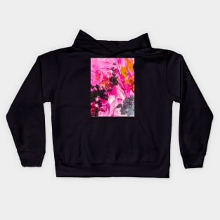 Pink paint strokes Kids Hoodie